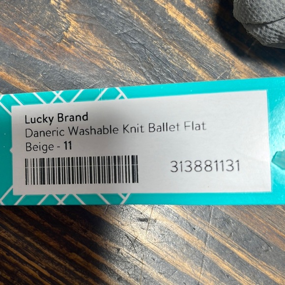 LUCKY BRAND DANERIC WASHABLE KNIT BALLET FLAT BEIGE - 11 - Picture 8 of 8